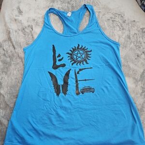 Supernatural Blue Graphic Women's Tank Top